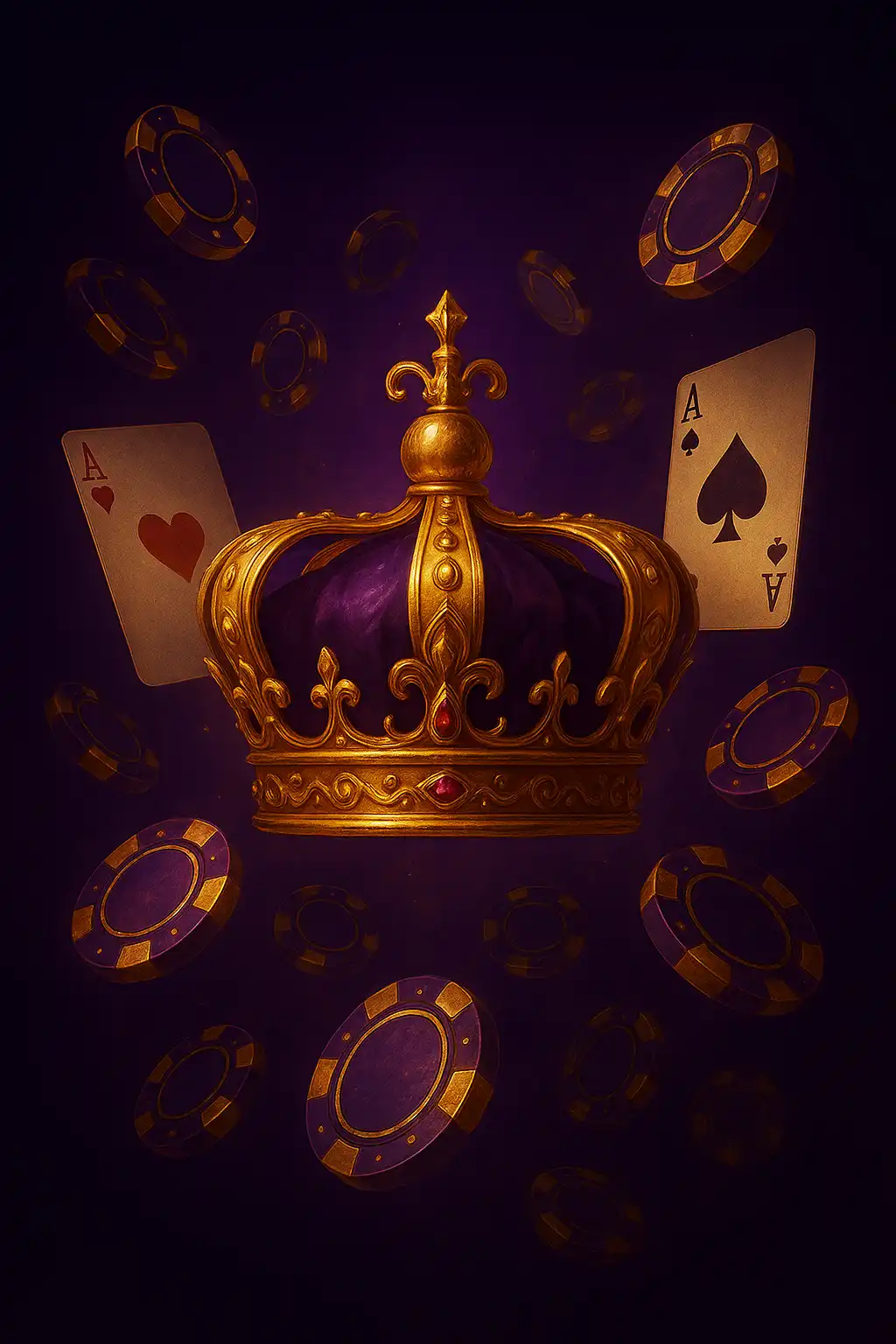 Ilustracja kasyna The Originals w stylu królewskiego purpurowo-złotego wnętrza